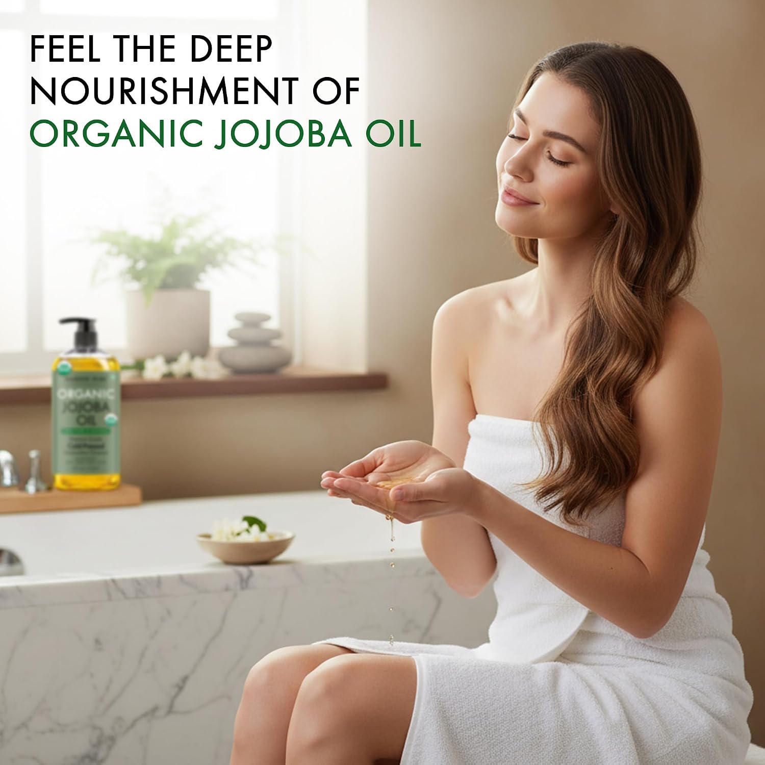 Majestic Pure USDA Organic Jojoba Oil 100% Pure & Natural Body Oil -8 Fl Oz | Cold Pressed & Hexane Free Hair Growth Oil for Eyelashes, Eyebrows, Skin, Body, Face, Nails & Scalp - Image 8