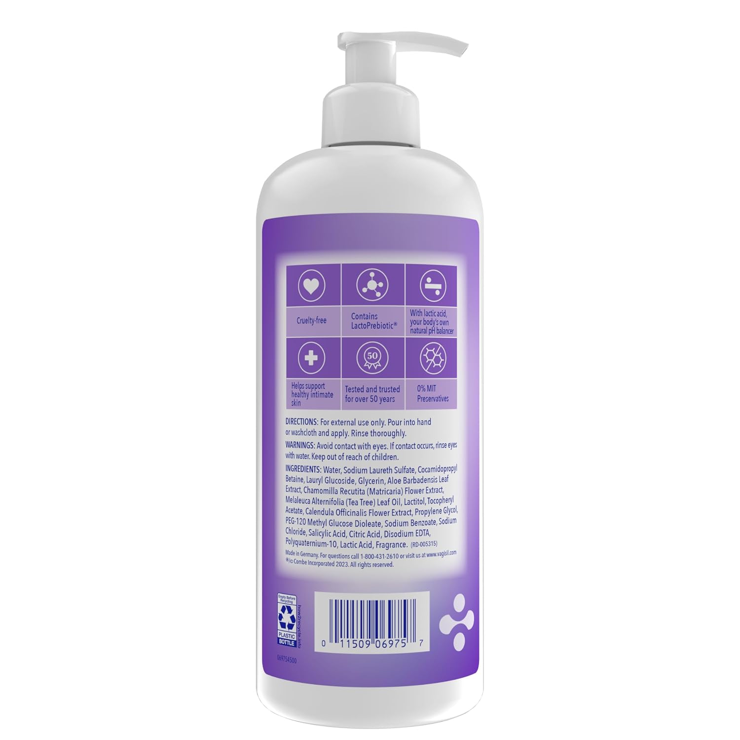 Vagisil pH Balance Feminine Wash, LactoPrebiotic, Gentle, 16.9 Fl Oz | pH balanced feminine wash with LactoPrebiotic for healthy microbiome. Gynecologist tested, hypoallergenic, value-size. - Image 2