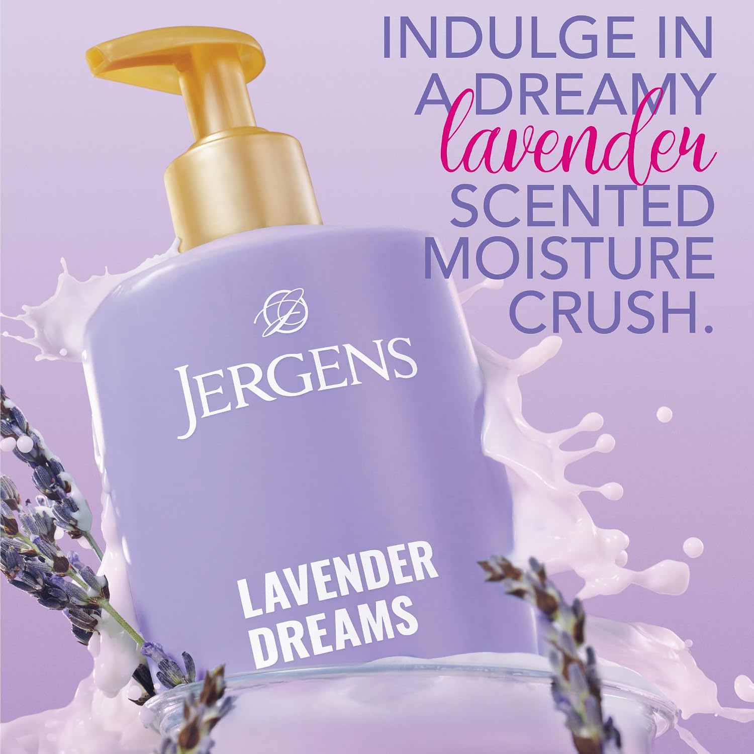 Jergens Shea Fusion Lavender Dreams Body Lotion, Shea Butter, 14 fl oz | Moisturizer for Dry Skin, Scented Body Lotion, Vitamin E, Shea Butter Lotion, Lavender Scent, Daily Hydration - Image 2