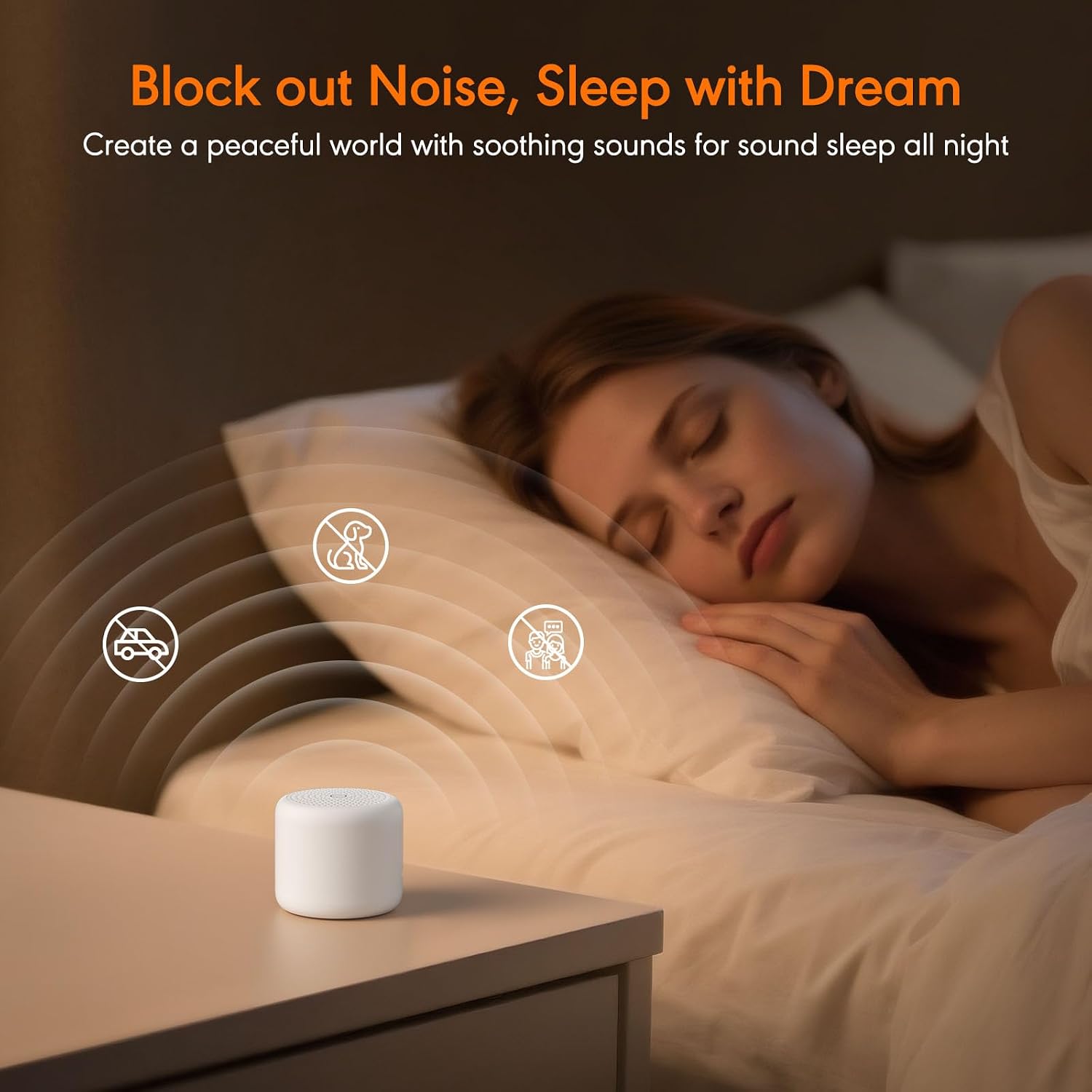 White Noise Sound Machine, Portable White Noise Machine for Sleeping with 18 Soothing Sounds, Timer & Memory Function, for Baby Adults, Travel, Office, Hotel Privacy (Mini) - Image 3