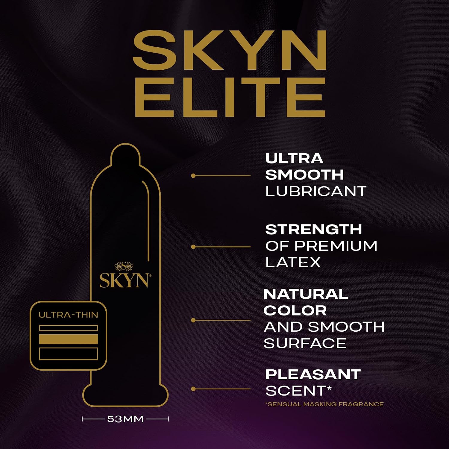 SKYN Elite Ultra Thin Lubricated Latex Free Condoms Value Pack, 46 Count - Image 5