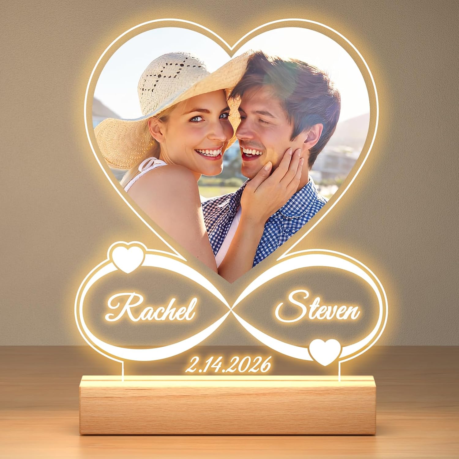 Custom Picture Frames, Personalized Anniversary Couple Gifts for Women Men | Personalized Picture Frame, Personalized Photo Frame, Customized Birthday Gifts for Girlfriend Boyfriend Her Him Wife Husband