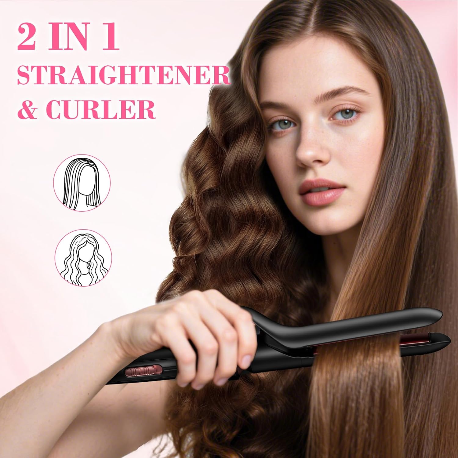 Ufree 7-in-1 Curling Iron Set with Interchangeable Ceramic Barrels, Curling Wand Set with Thermal Brush, Hair Straightener and Wand Curling Iron, Versatile Styling Hair Curlers Set, Gifts for Women - Image 5