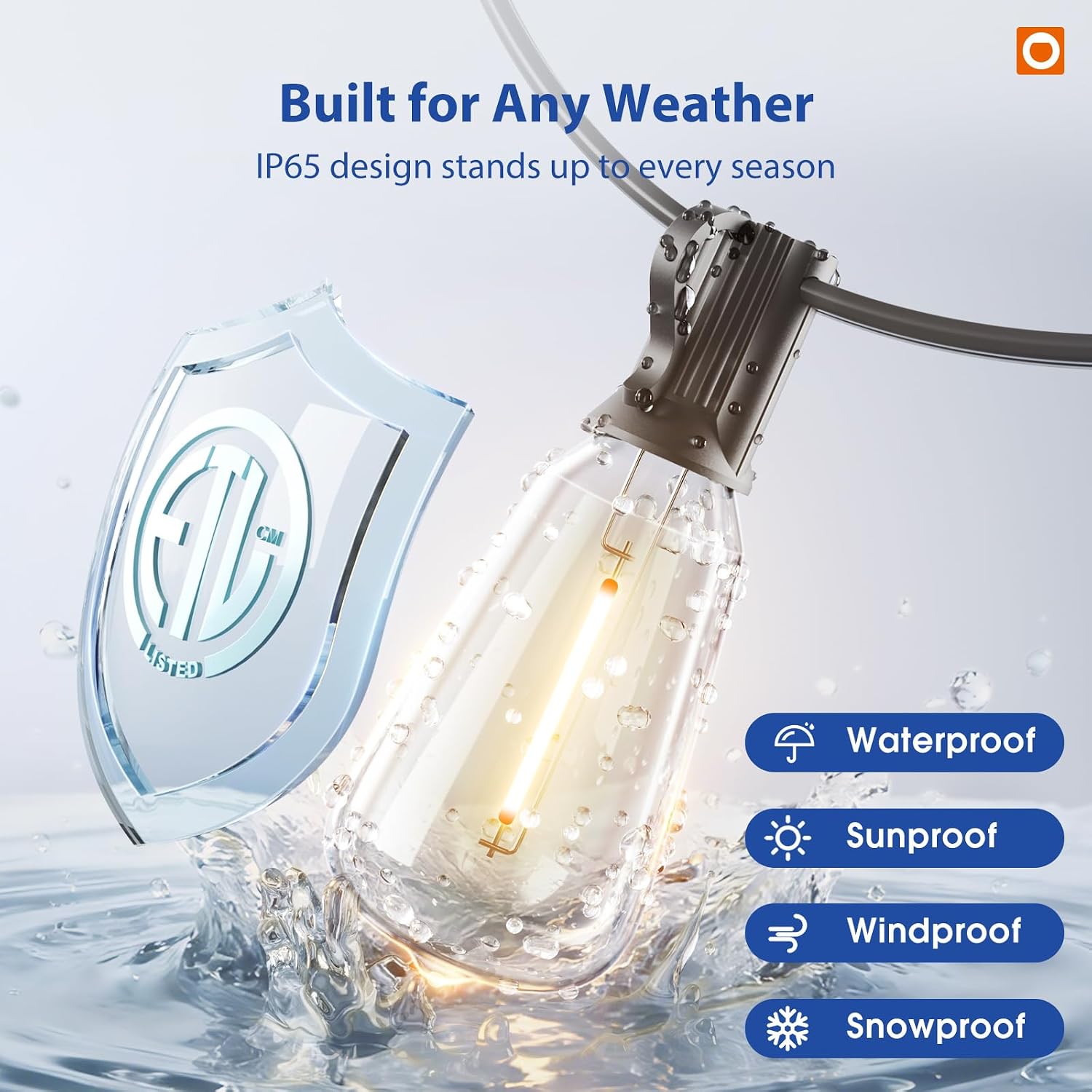 addlon 100FT Outdoor String Lights ST38 LED with Remote Waterproof Dimmable | Shatterproof Replaceable Bulbs, Connectable Hanging Strand for Porch Backyard Patio Garden Deck Outside, Timer,3 Modes - Image 3