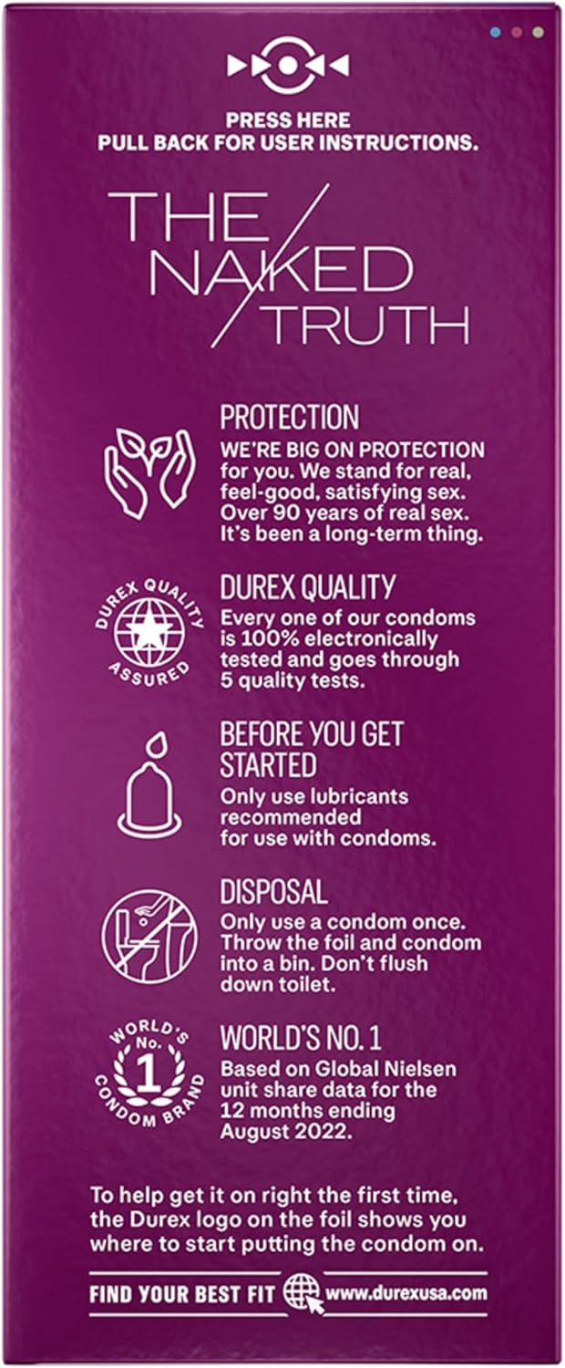 Durex Pleasure Pack Assorted Thin Condoms, Exciting Mix of Sensation and Stimulation, Lubricated Natural Rubber Latex Condoms for Men, 42 Count - Image 13