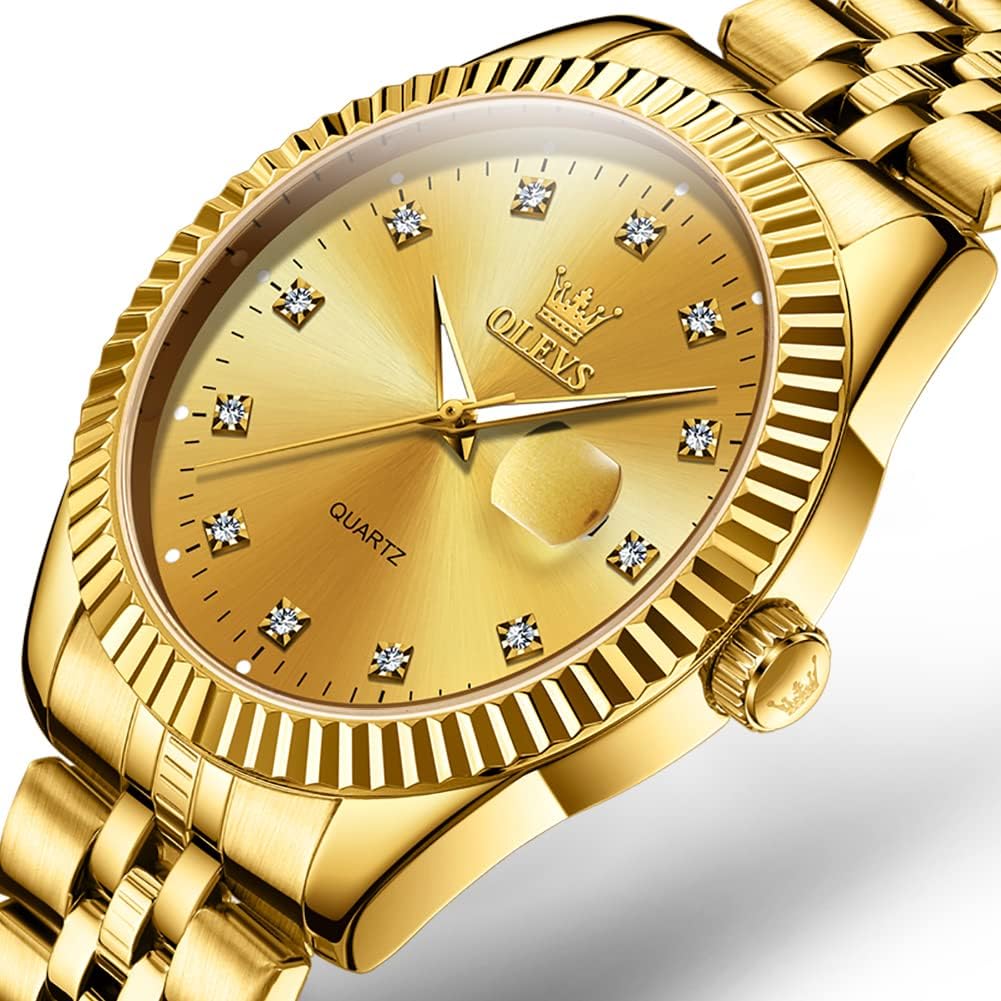 OLEVS Valentines Couple Watch Luxury Fashion His and Hers Wristwatch - Image 2