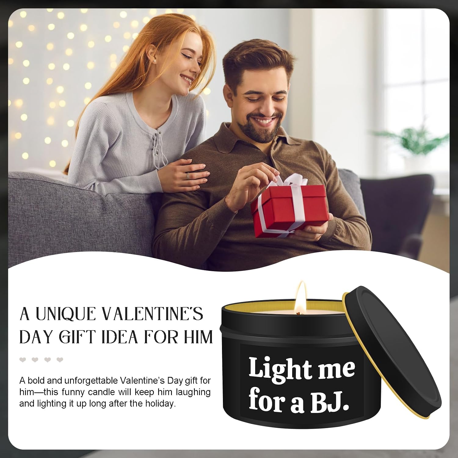 Gifts for Him Boyfriend Husband Funny Anniversary Wedding Birthday Gifts for Men Naughty Engagement Gift for Couples Husband Boyfriend Birthday Gift Ideas, Unique Romantic Lavender Candle for Men - Image 5