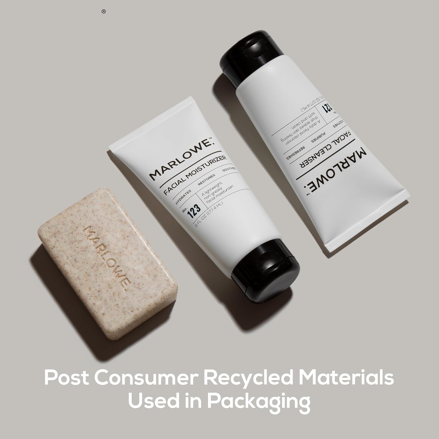 MARLOWE. Men's Skin Care Set, Best Sellers Kit, Soap, Cleanser, Moisturizer | Men’s Skin Care Set with Exfoliating Scrub Soap Bar, Facial Cleanser & Facial Moisturizer. Great Gift for Men. - Image 6