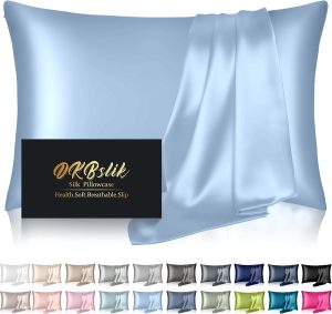 Silk Pillowcase for Hair and Skin, ...