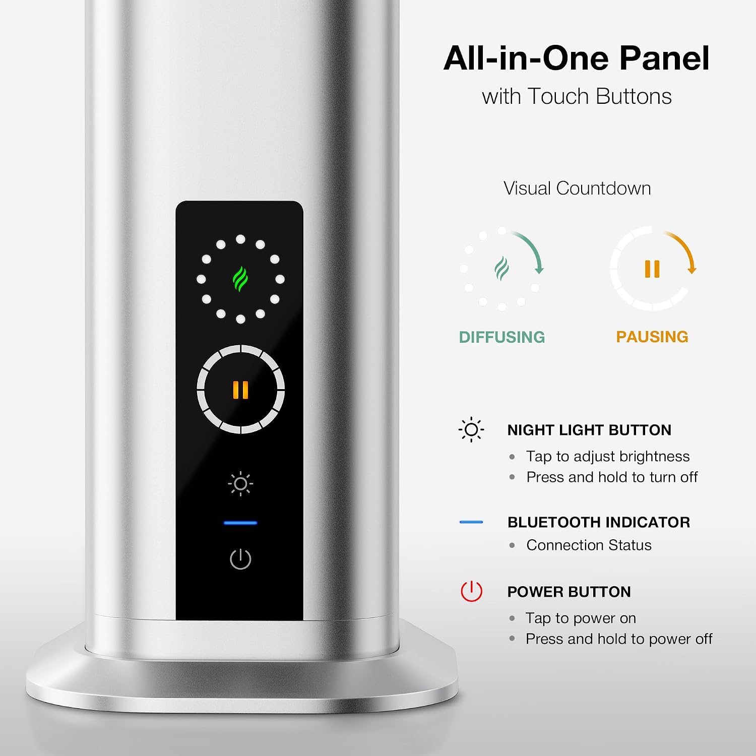 Airversa RDX Smart Waterless Essential Oil Diffuser for Large Room, Silver | Up to 1500 sq ft, App Control, Cold Air, 300mL, DC-12V/1A Adapter, Smart Scent Air Machine, for Home & Commercial Spaces - Image 5