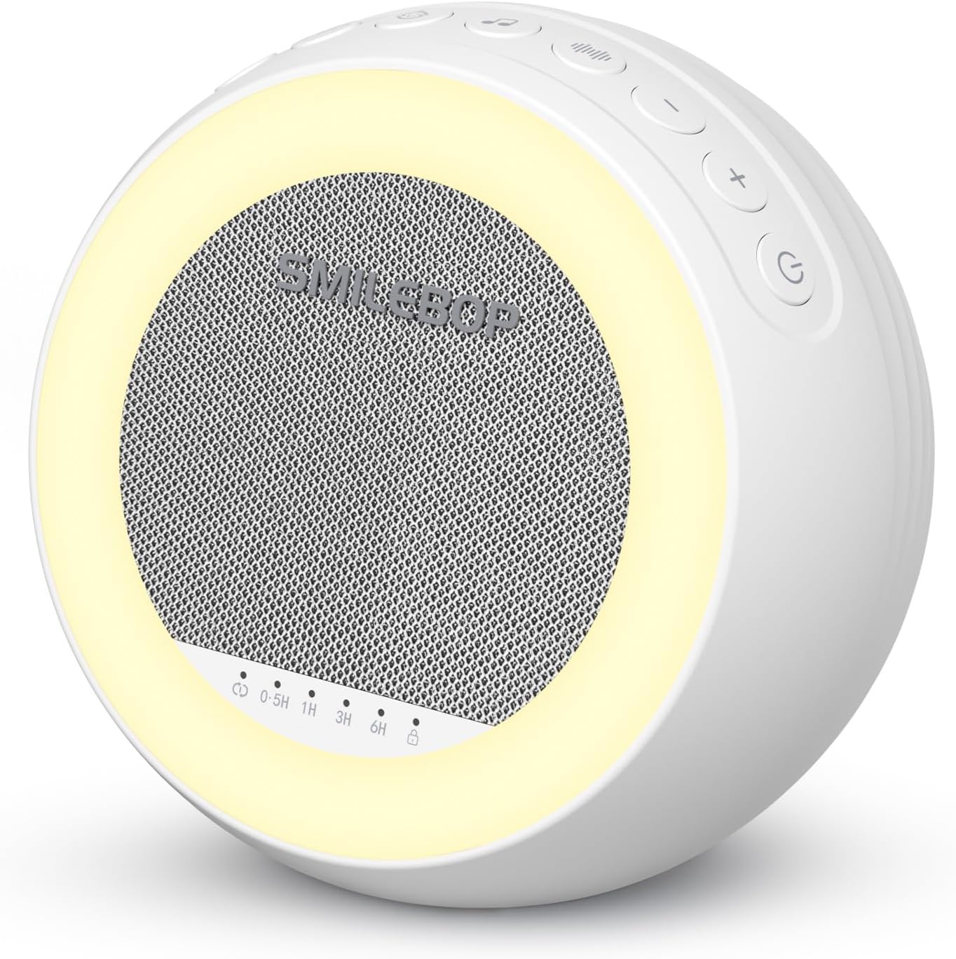 White Noise Sound Machine with Night Light, Portable Sound Machine for Baby and Adults with 10-Color Night Light, 32 Soothing Sounds & 5 Timer for Nursery, Home Office Privacy and Travel