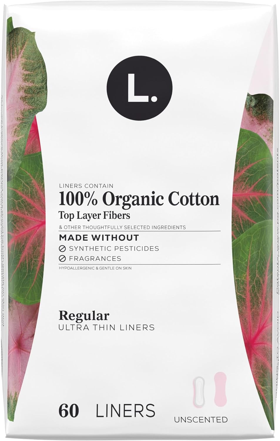 Liners for Women, Organic Cotton Top Layer, Regular Coverage, Pantiliners Made Without Synthetic Pesticides and Fragrances, Hypoallergenic and Gentle on Skin, 60 Count - Image 12