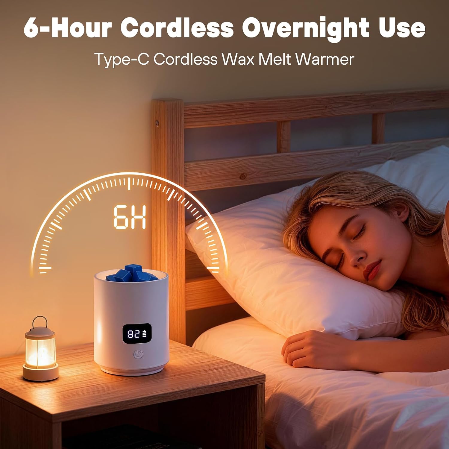 Cordless Wax Melt Warmer - 20000mAh Wax Warmer Rechargeable Wax Melter Candle Warmer - Fragrance Warmer, Easy-Pour Spout - for Bedroom Bathroom Office Gifts & Decor - Image 2