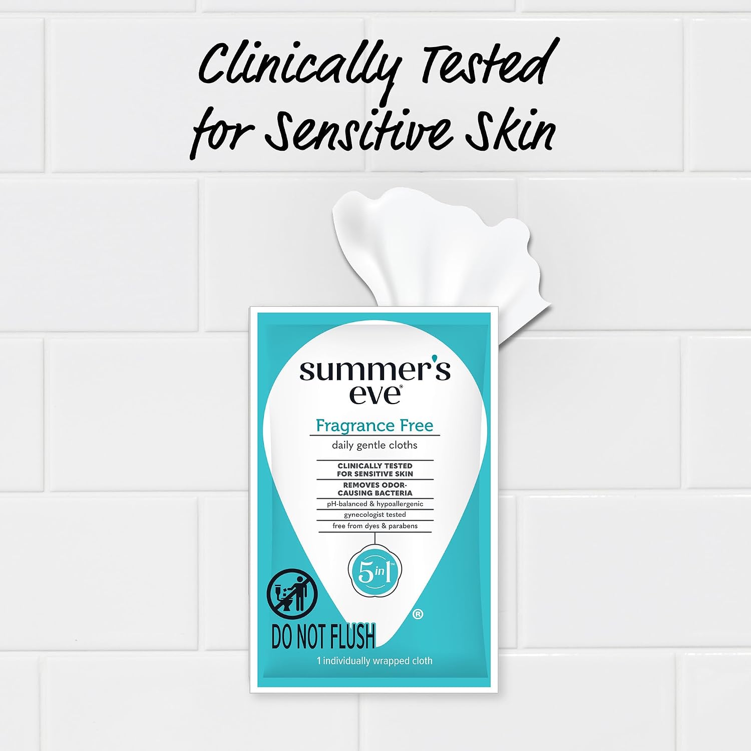Summer's Eve Gentle Feminine Wipes, Fragrance Free, 12 Count | Vaginal Wipes with Gentle pH-Balanced Micellar Water Formula, Feminine Care to Help Remove Vaginal Odor, Gynecologist Tested - Image 4