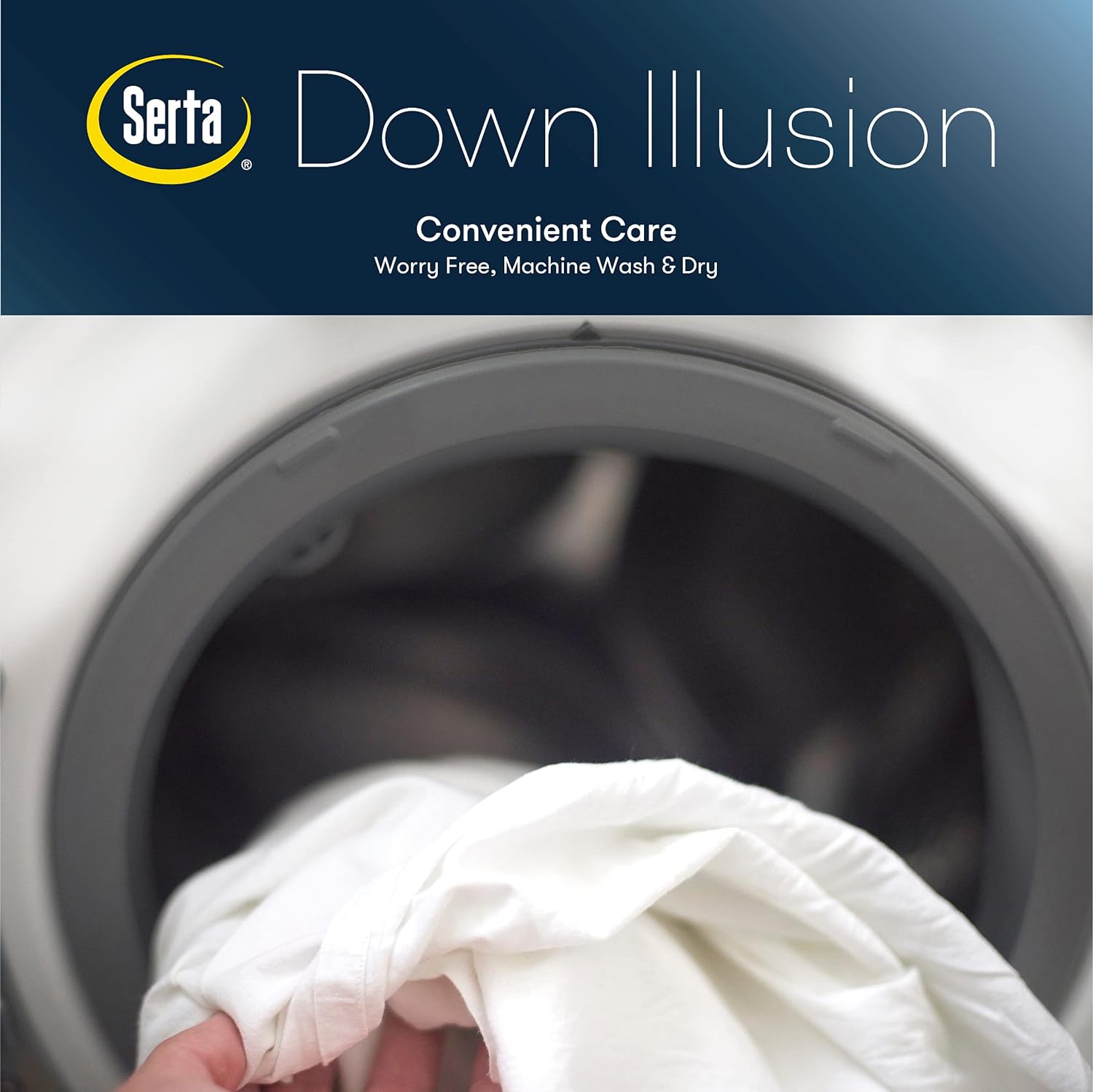 Serta Down Illusion Balanced Support Cooling Pillows,Standard/Queen(2 Pack) | Down alternative fill and cooling cover offer soft comfort for every sleep position, hypoallergenic and machine washable - Image 7