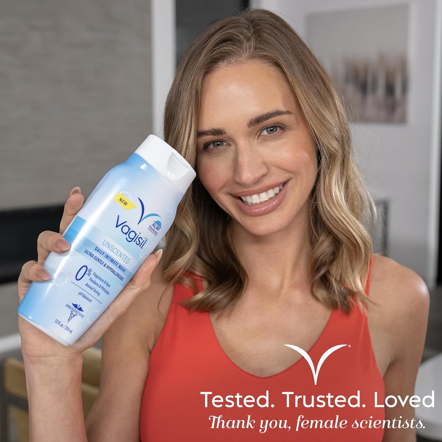 Vagisil Fragrance-Free Feminine Wash, Sensitive Skin, 12 Fl Oz (1 Pack) | Ultra gentle fragrance-free feminine wash. pH balanced, 0% dyes & soap, hypoallergenic, dermatologist tested. - Image 5