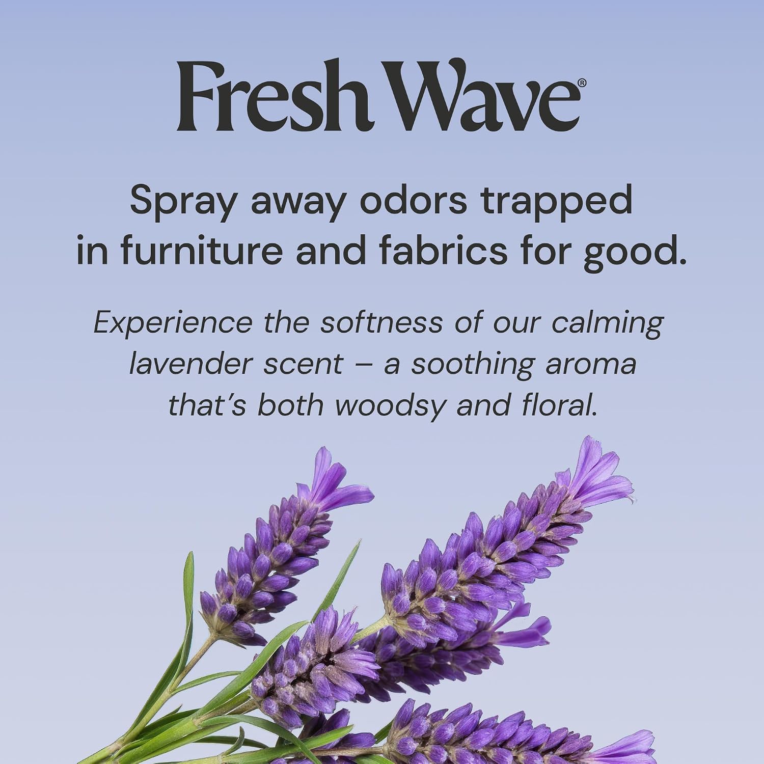 Fresh Wave Odor Eliminator Spray for Room & Fabric, 24 oz, Lavender | Plant oil and water formula, Pet safe air freshener, Furniture spray deodorizer, Bathroom and trash can use - Image 2