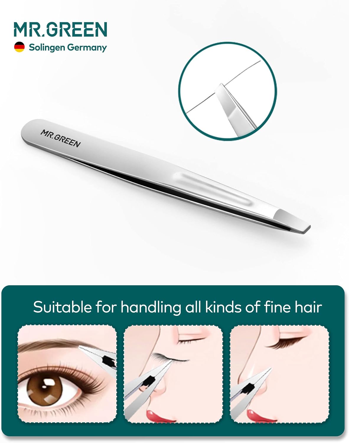 MR.GREEN 4Pcs Nail Clipper Set, Anti-Splash Upgraded Nail Clippers Kit | German Stainless Steel, Nail File+Tweezers Included, Unique Catcher, Exquisite Leather Case, for Men Women Home Travel Gift - Image 6