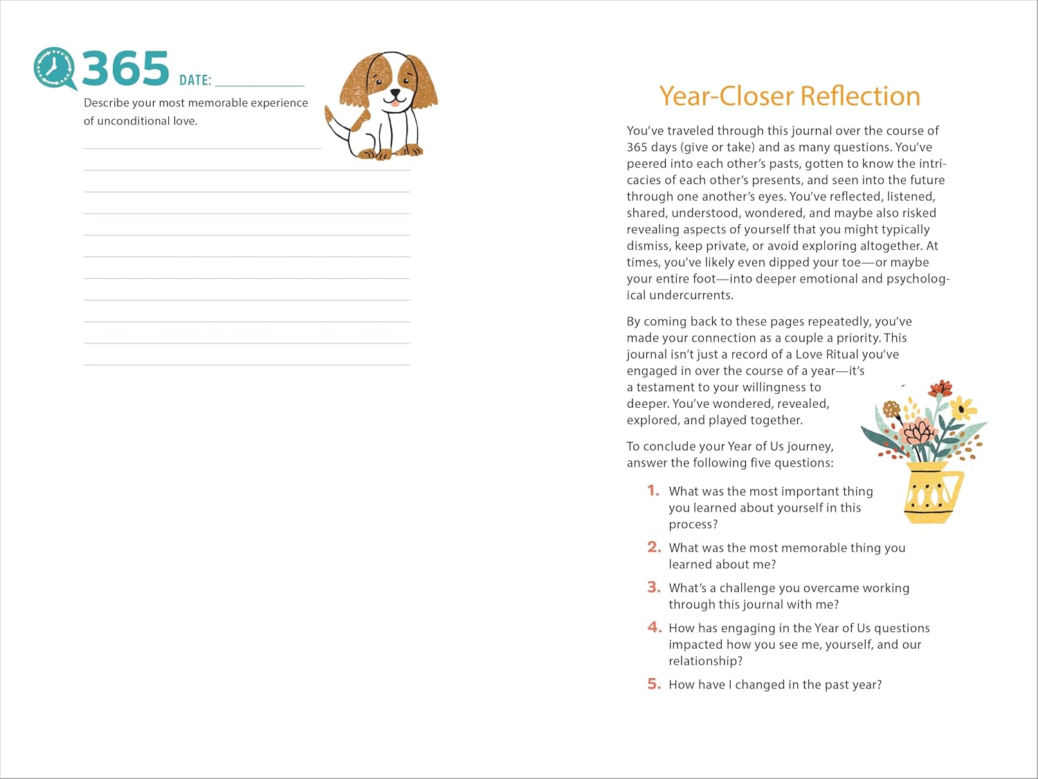 A Year of Us: A Couple's Journal: One Question a Day to Spark Fun and Meaningful Conversations (Question a Day Couple's Journal) - Image 4