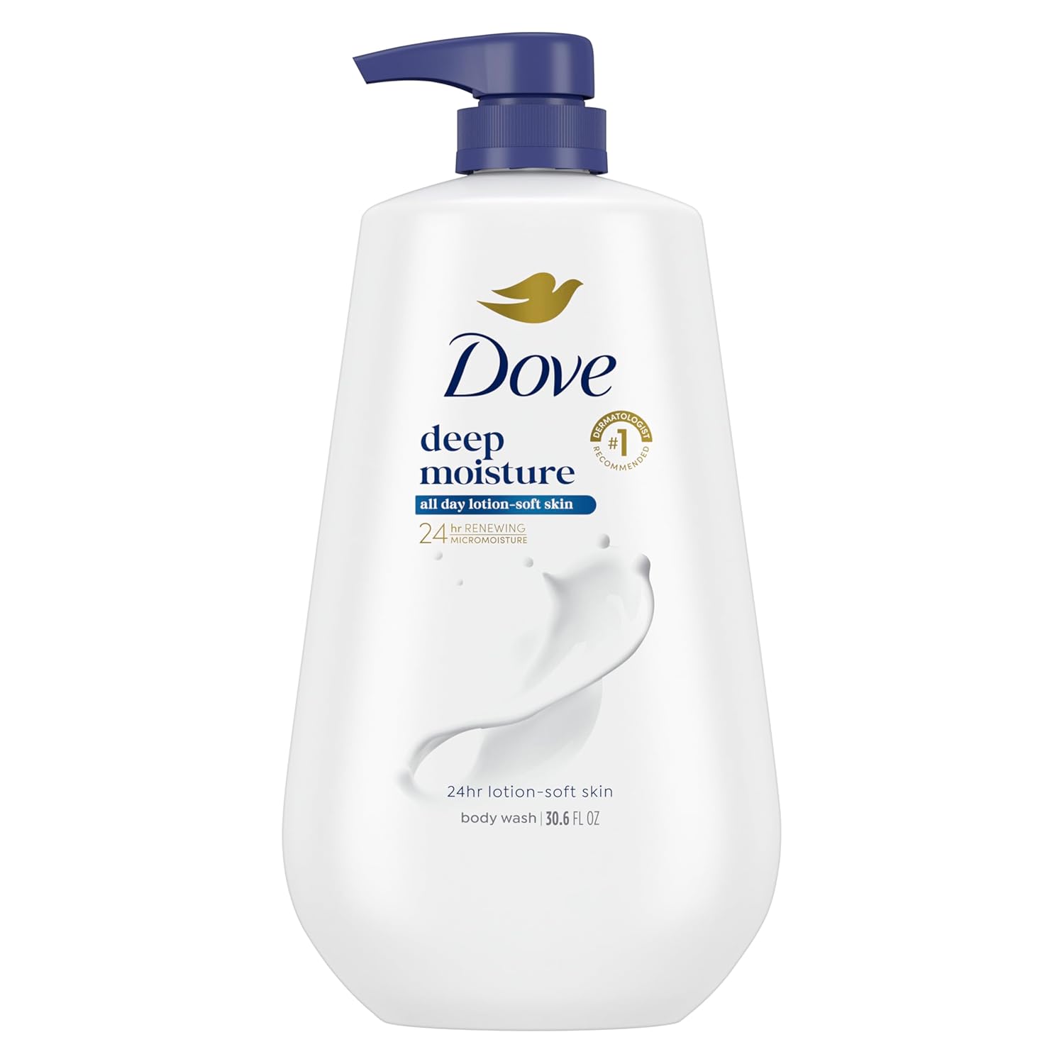 Dove Body Wash Body Wash Deep Moisture 30.6 oz Pump, Sulfate Free | Dove Deep Moisture Body Wash hydrates dry skin for 24 hours with a sulfate-free formula and MicroMoisture technology.