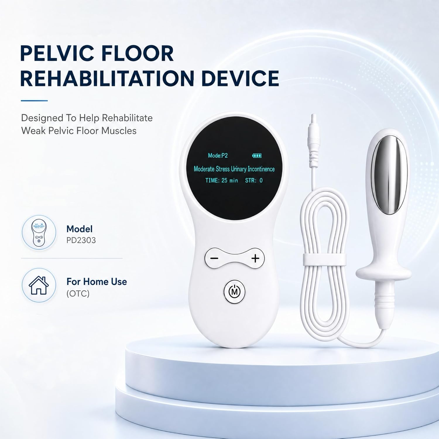 Pelvic Floor Rehabilitation Therapy Device for Women, Smart Kegel Exerciser, 4 Modes & 50 Intensity Levels, Rechargeable Pelvic Floor Muscle Trainer for Stress & Urge Urinary Incontinence, Auto Timer | FDA-Cleared Pelvic Floor Rehabilitation Device - Image 2