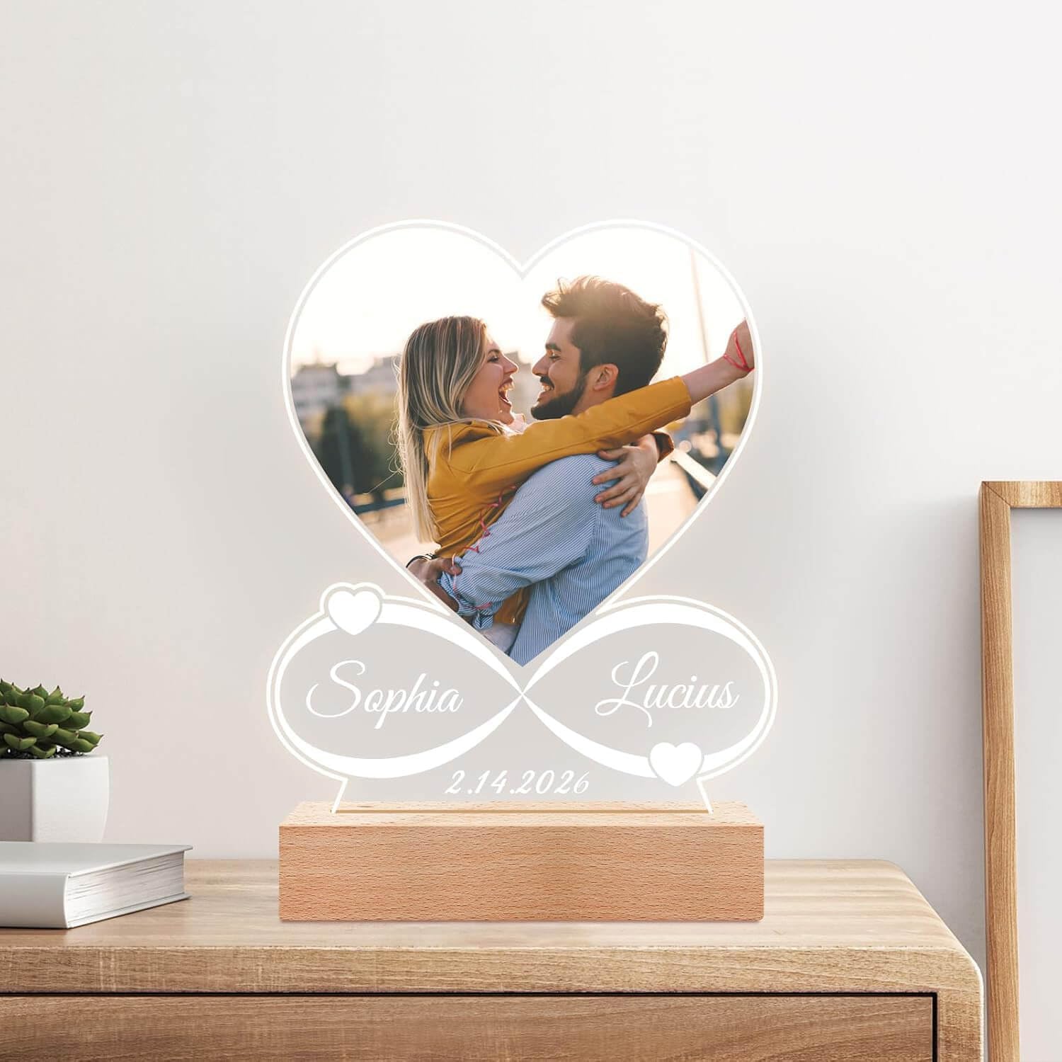 KoxSmar Custom Picture Frames, Personalized Photo Frame, Customized Picture Frames, Personalized Anniversary Photo Gifts for Women Men Her Him Girlfriend Boyfriend Couple Wife Husband - Image 5