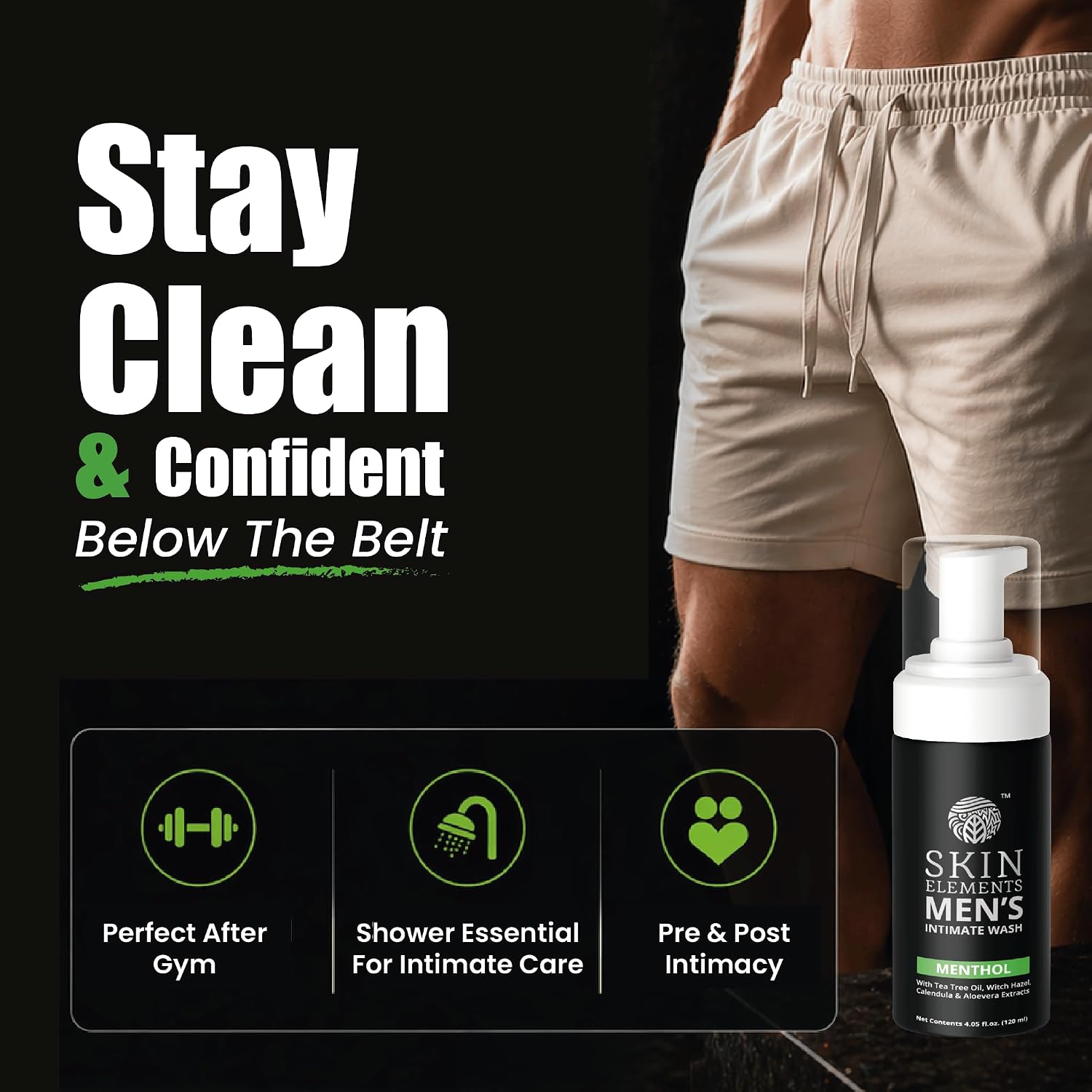 Skin Elements Jabon Intimo Para Hombre | Menthol | 4.05 Fl Oz - Image 4