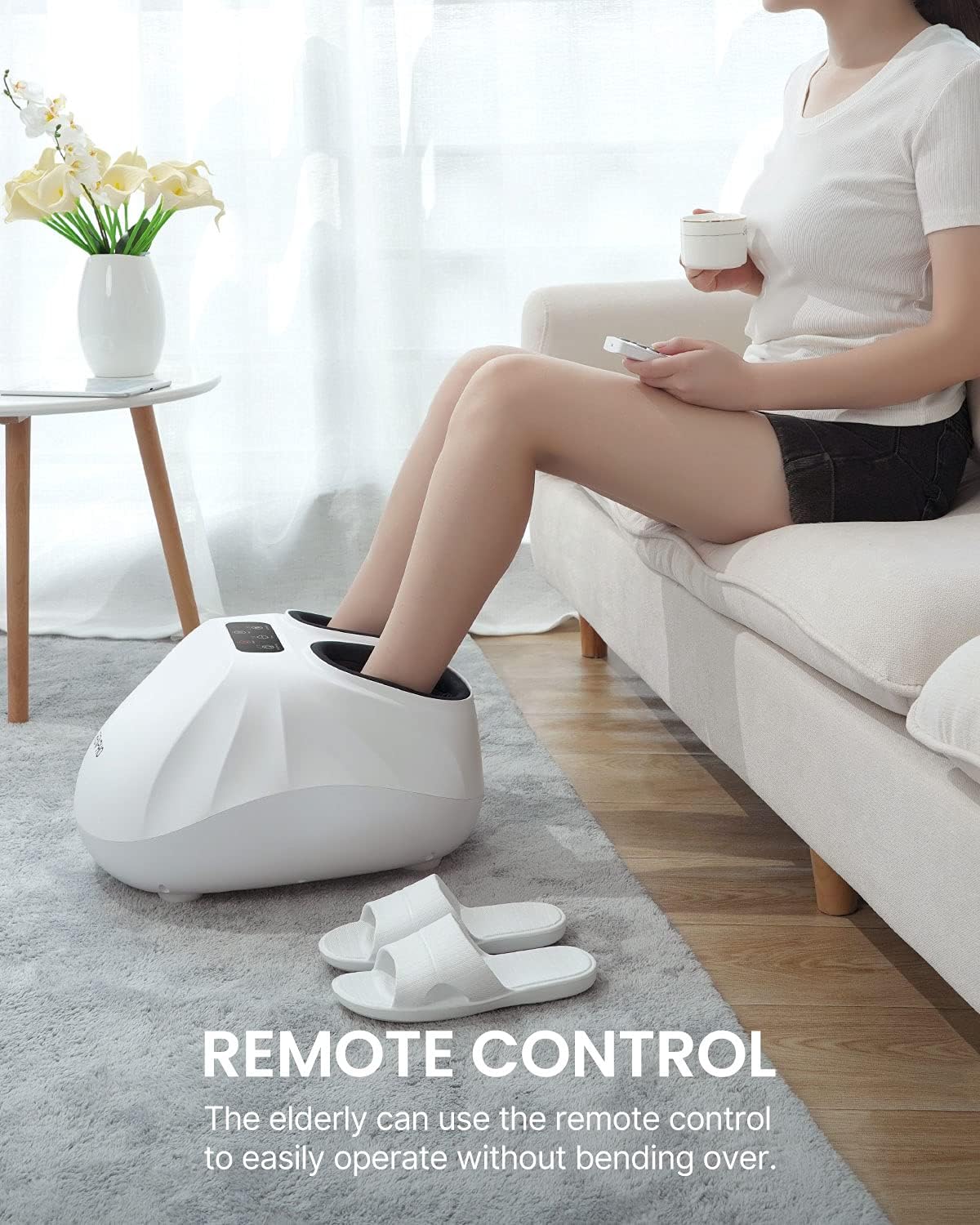 RENPHO Shiatsu Foot Massager with Heat for Plantar Fasciitis FSA Eligible | Massages Toes, Instep, Arch & Ankles, Cordless Remote, 3 Kneading Levels, Size 14, FSA Eligible HSA, Gifts for Women & Men - Image 6