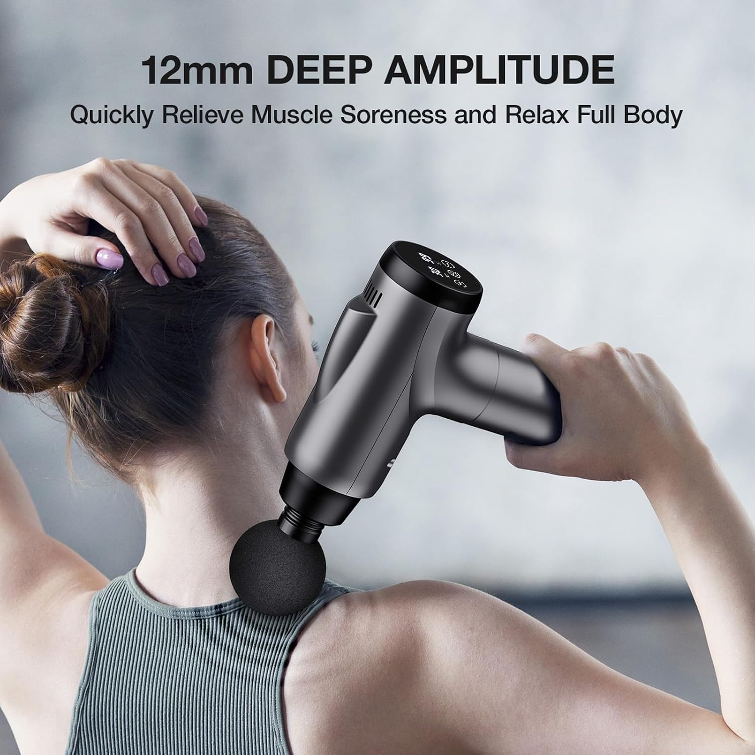OLsky Massage Gun Deep Tissue 30 Speeds 9 Attachments Handheld (Grey) | Electric Muscle Massager, High-intensity Percussion, Massage Device for Pain Relief, Quiet and Powerful, Ideal for Recovery - Image 4