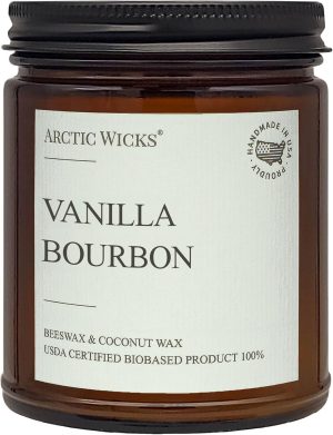 Vanilla Bourbon Candle, 9oz Coconut...
