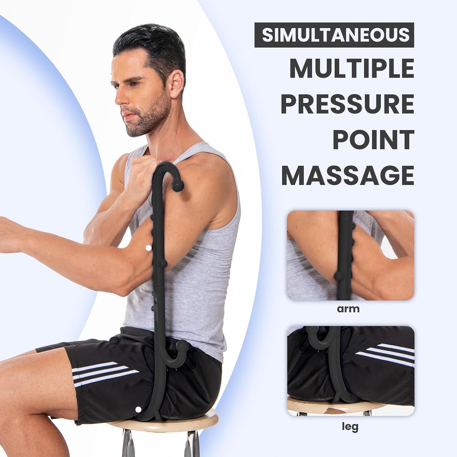 Ranarose Deep Tissue Back & Neck Massager for Body Muscle Pain Relief | Trigger Point Massage Tool for Full Body, Shoulders, Legs, Muscle Knot Remover, for Self-Massage, Pressure Point Massage Tool - Image 6