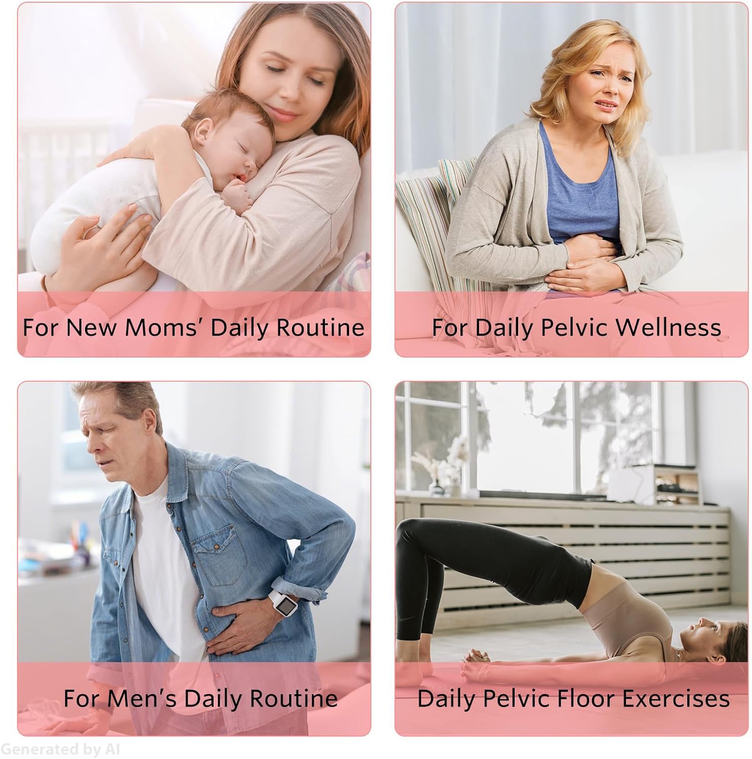 Adjustable Pelvic Floor Exerciser for Pelvic Wellness at-Home Pelvic Strengthening Training Device for Men & Women Portable Kegel Device for Muscle Toning - Image 2