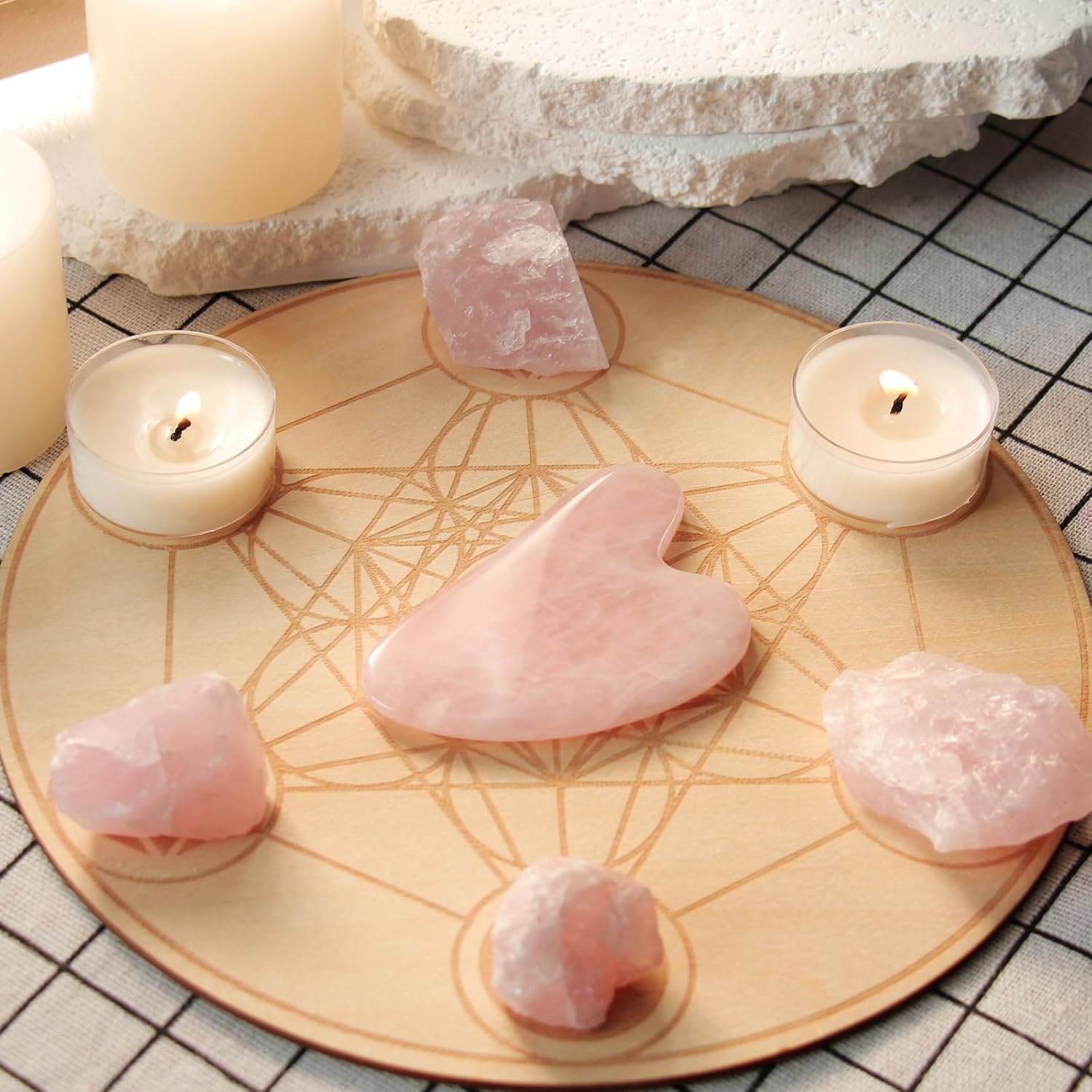 BAIMEI IcyMe Natural Rose Quartz Gua Sha Facial Sculpt Massage Tool-Pink | Guasha Tool for Face with Smooth Cool Texture & Ergonomic Design – Sculpt, Lift & Relieve Tension, Ideal Spa Gifts for Women - Image 9