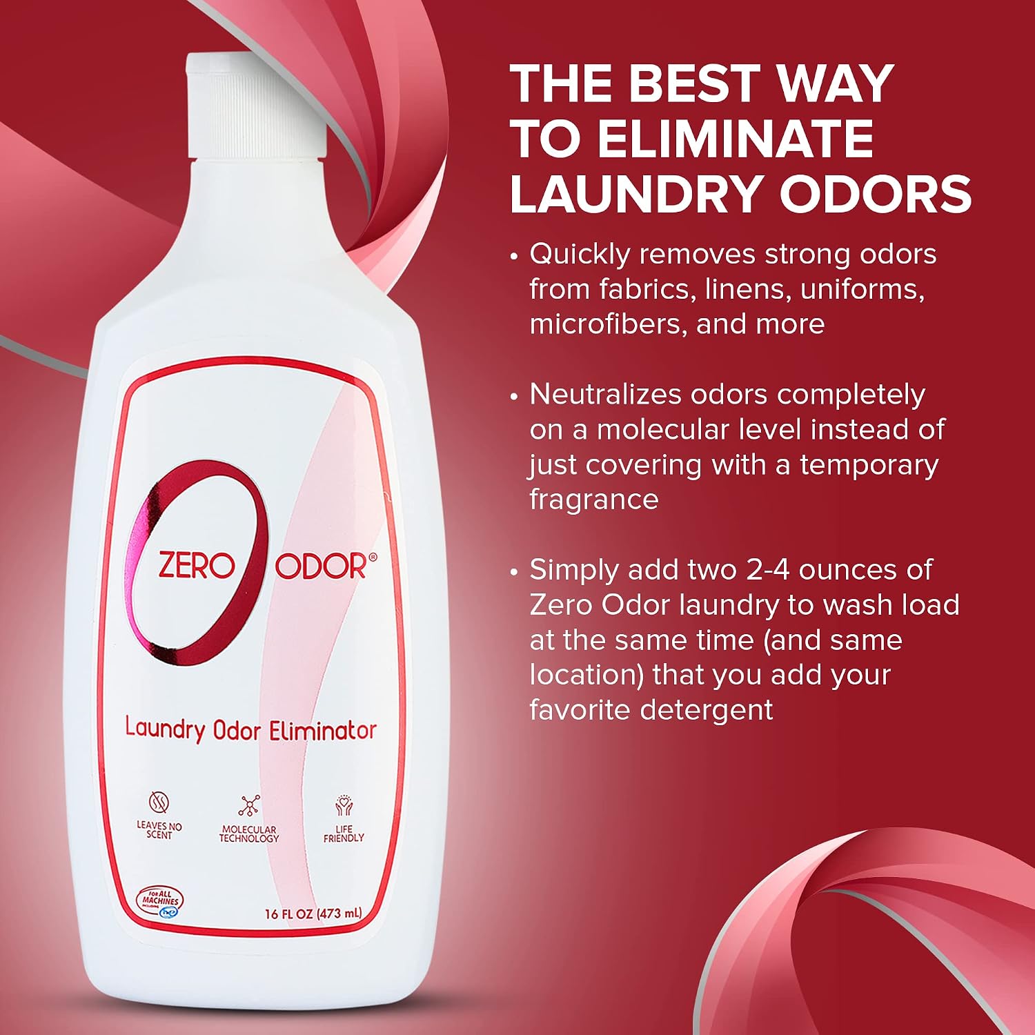 Zero Odor Laundry Odor Eliminator for Clothes, In-Wash Odor Eliminator | Laundry booster additive for Sweat, Gym Clothes, Towels & Washing Machine Odors, Works with your detergent, 16 OZ - Image 7