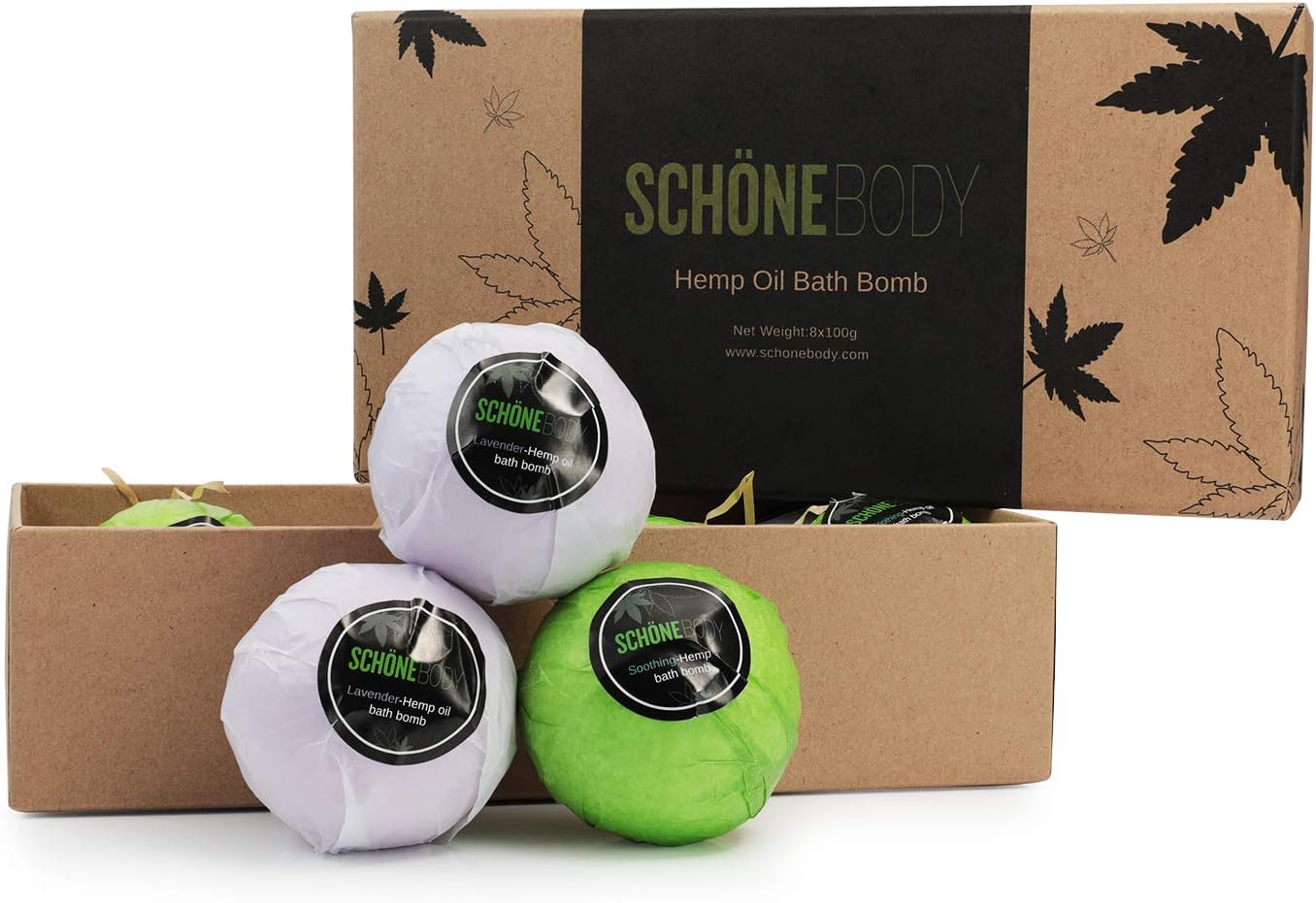 8 Pack Hemp Bath Bombs Set for Muscle Therapy & Relaxation | Large Vegan Fizzy Spa Gift for Women & Men | Natural Lavender, Mint Oils Moisturize Dry Skin & Soothe Stress, Wife Stocking Stuffers Gifts - Image 7