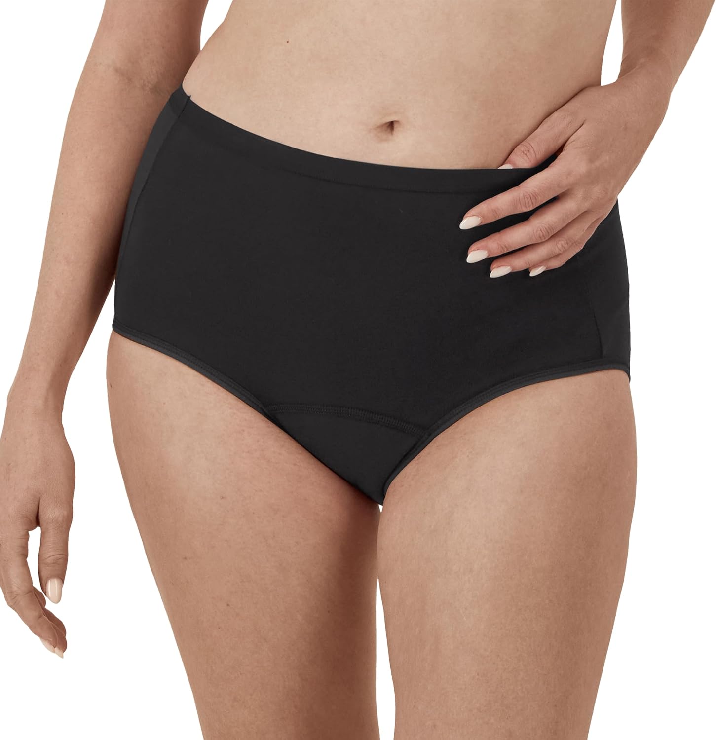 Hanes Women's Comfort, Period. Underwear, Bikini Period Underwear, Super Leaks Period Underwear, 3-pack - Image 2