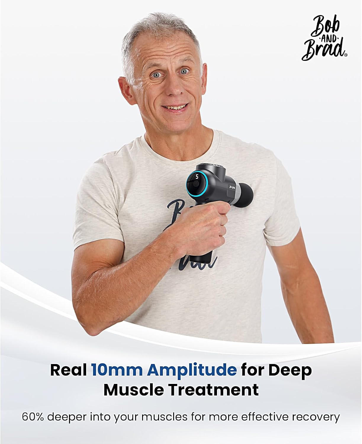 BOB AND BRAD C2 Plus Massage Gun with Heat, Deep Tissue Percussion FSA Massager Gun for Athletes & Pain Relief, Electric Handheld Back Neck Shoulder Muscle Massager, HSA Eligible Gift - Image 4