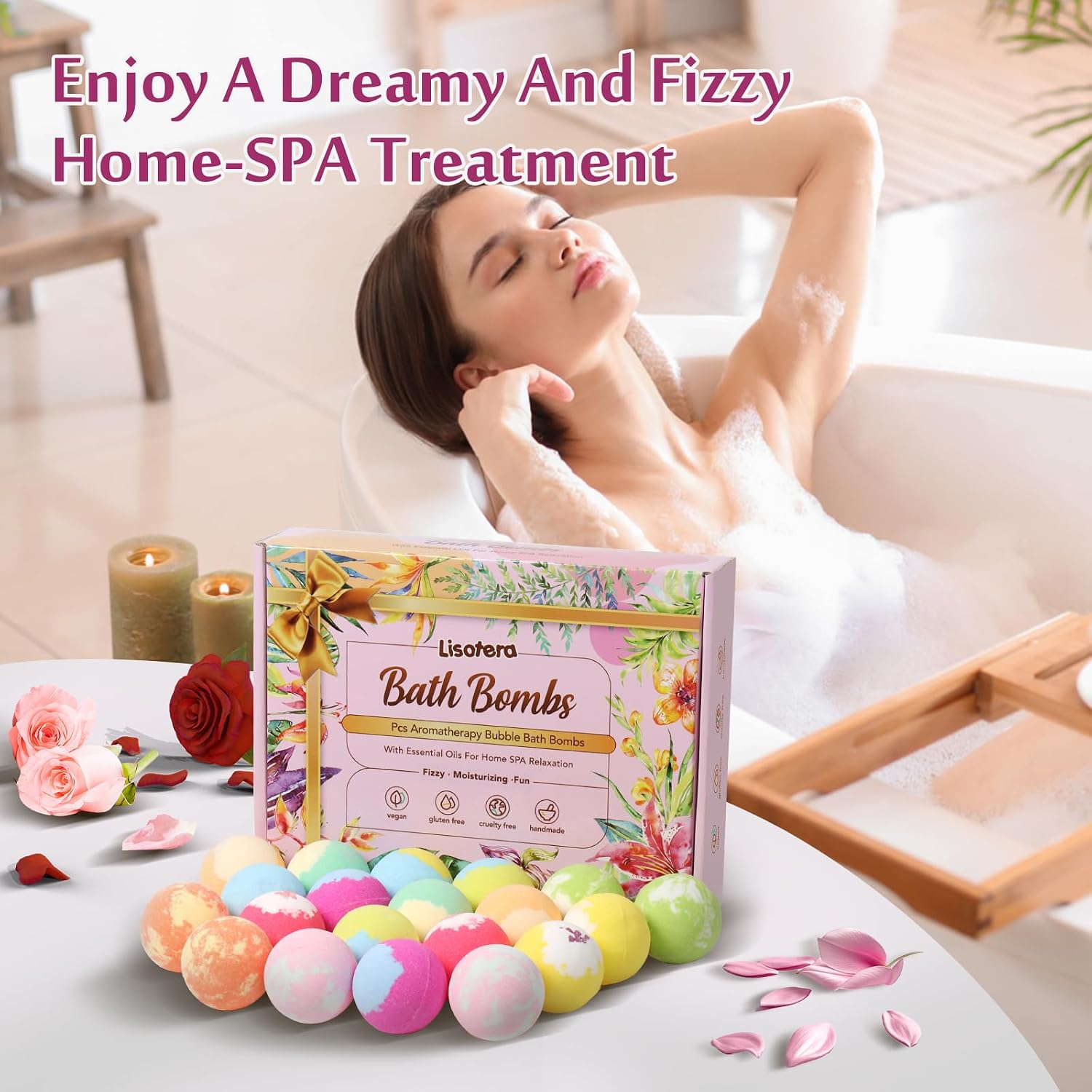 Bath Bombs for Women, 20 Bath Bombs Gift Set with Shea Butter Moisturizing & Essential Oils, Mothers Day Gifts for Mom, Women, Her/Him, Girlfriend, Wife, Birthday, Spa Relaxing Bubble Bath Fizzy Ball - Image 5