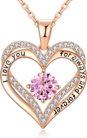18K Rose Gold Necklaces for Women B...
