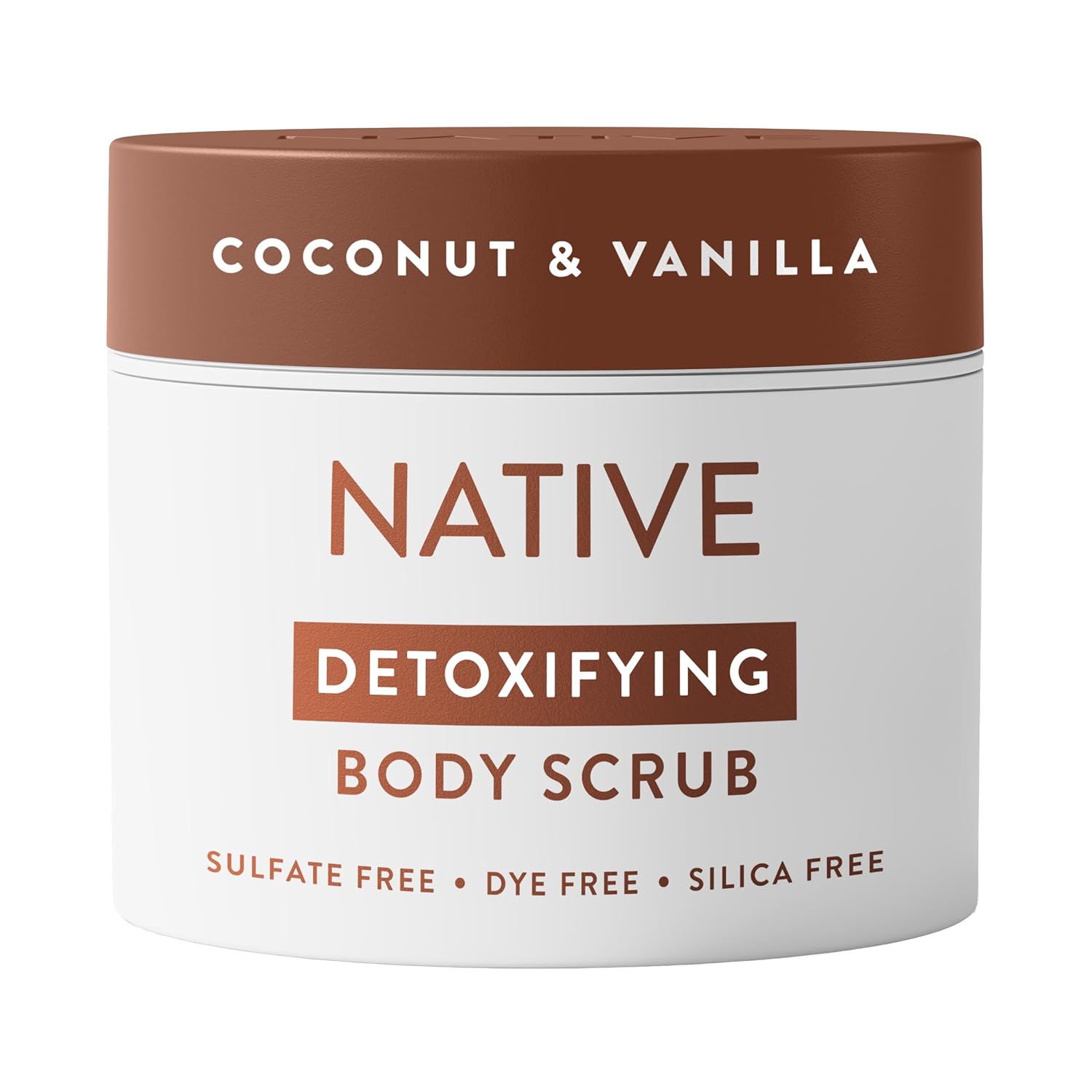 Native Body Scrub, Gently Exfoliates & Moisturizes for Smoother Skin in 1 Wash, Clean, Minimal, Silica-Free Ingredients for Sensitive Skin, for Women & Men, Coconut & Vanilla, 12 oz