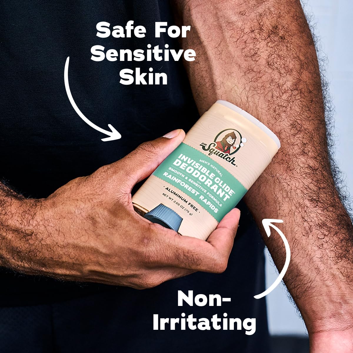 Dr. Squatch Invisible Glide Natural Men’s Deodorant – Smooth Glide, No Stains – Aluminum Free Deodorant Men – Safe for Sensitive Skin – Coconut Castaway + Rainforest Rapids, 2.65oz (2-Pack) - Image 6