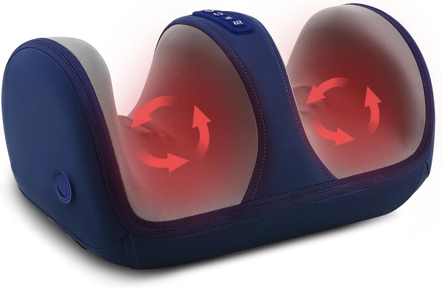 Foot Massager with Heat, Electric Foot and Calf Roller Massager, Blue | Deep Tissue Massage, Relief for Plantar Fasciitis & Neuropathy,Foot Pain Relief,Ideal Gifts for Women & Men