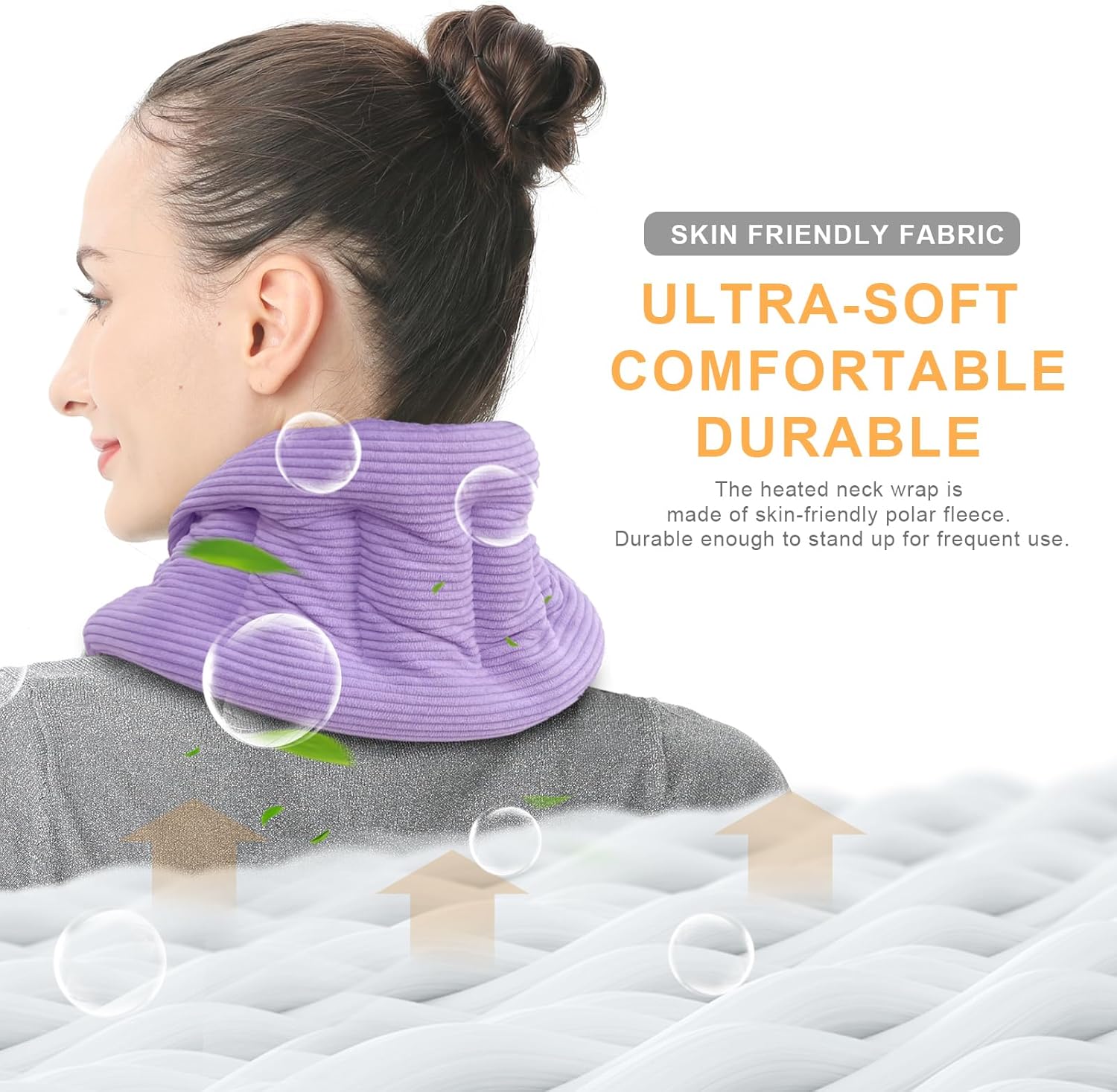 Long Heating Pad for Neck and Shoulders Back 33 x 5.9inches Microwavable Large Moist Heat Pack Warm Hot Compress Neck Wrap Weighted Bag Massage Reusable Herbal Nature Calming Portable - Image 6