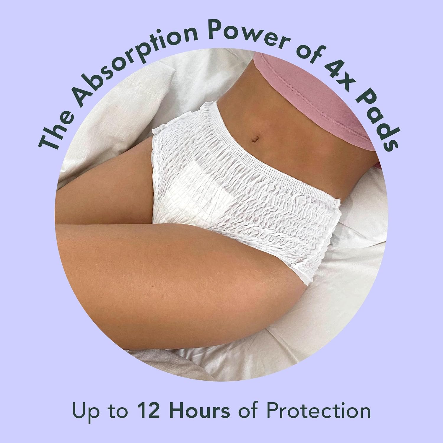 Rael Disposable Period Underwear, Organic Cotton Cover (Size S-M, 20 Ct) | Leak Locker, Unscented, Extended Coverage for Women, Period Essentials, Postpartum Essentials, Feminine Care - Image 4