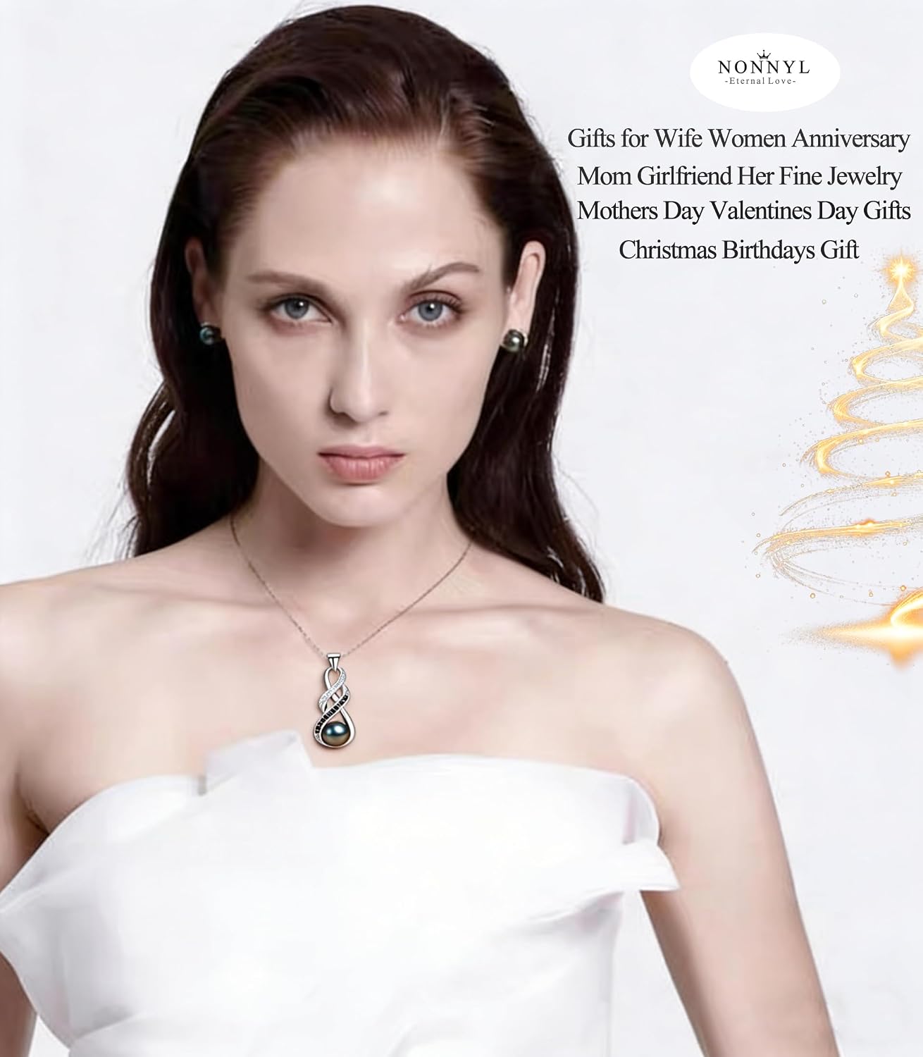 NONNYL Birthday Gifts for Women Wife Pearl Necklace-Valentinees Gift for Her Grandma Mom on Christmas Day Mothers Day Wedding Gifts Anniversary - Image 6