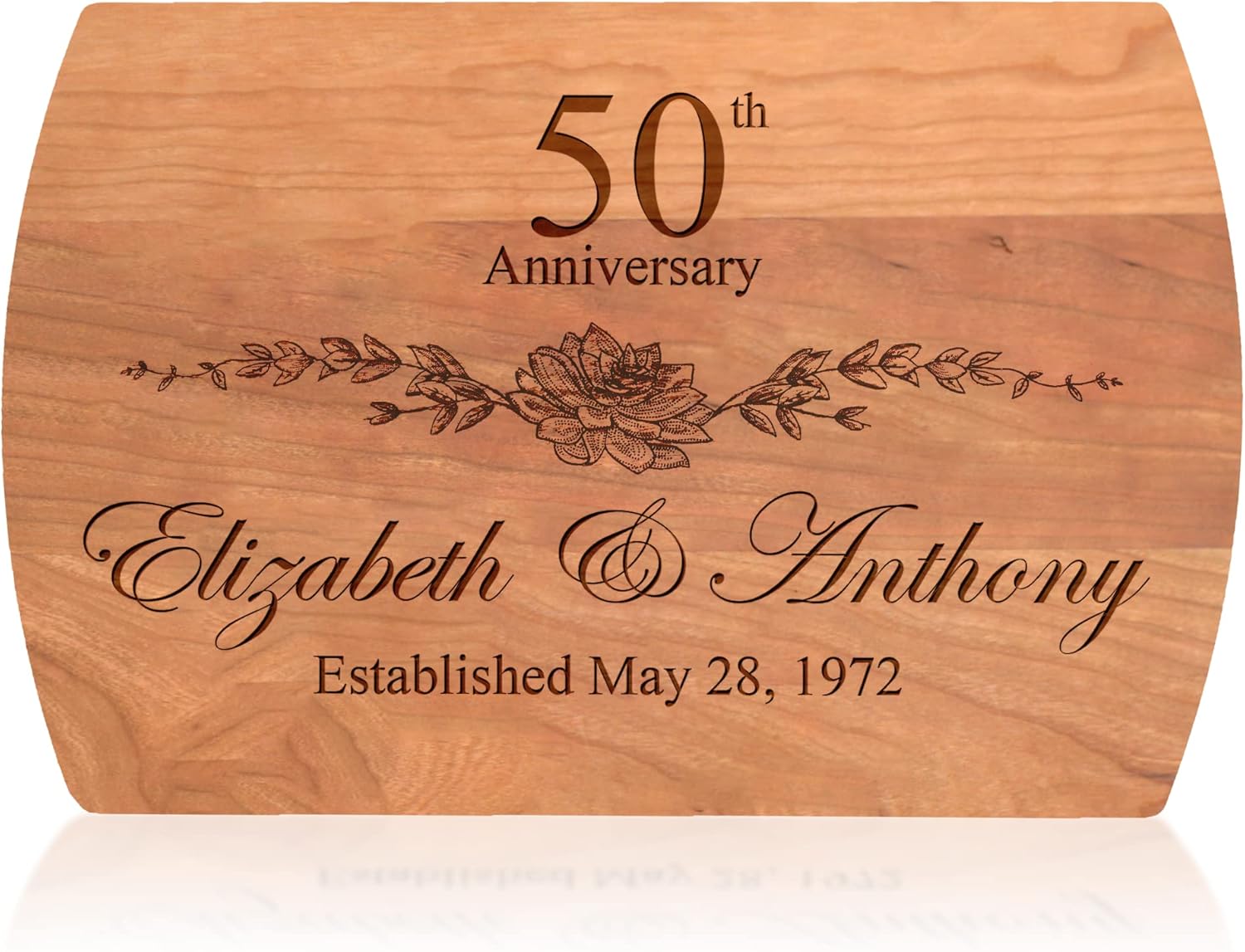 Personalized Cutting Board - 4 Sizes Engraved Charcuterie Board- Anniversary or Gift for Mothers, Anniversary Present for Parents Laser Engraved Custom Unique Keepsake