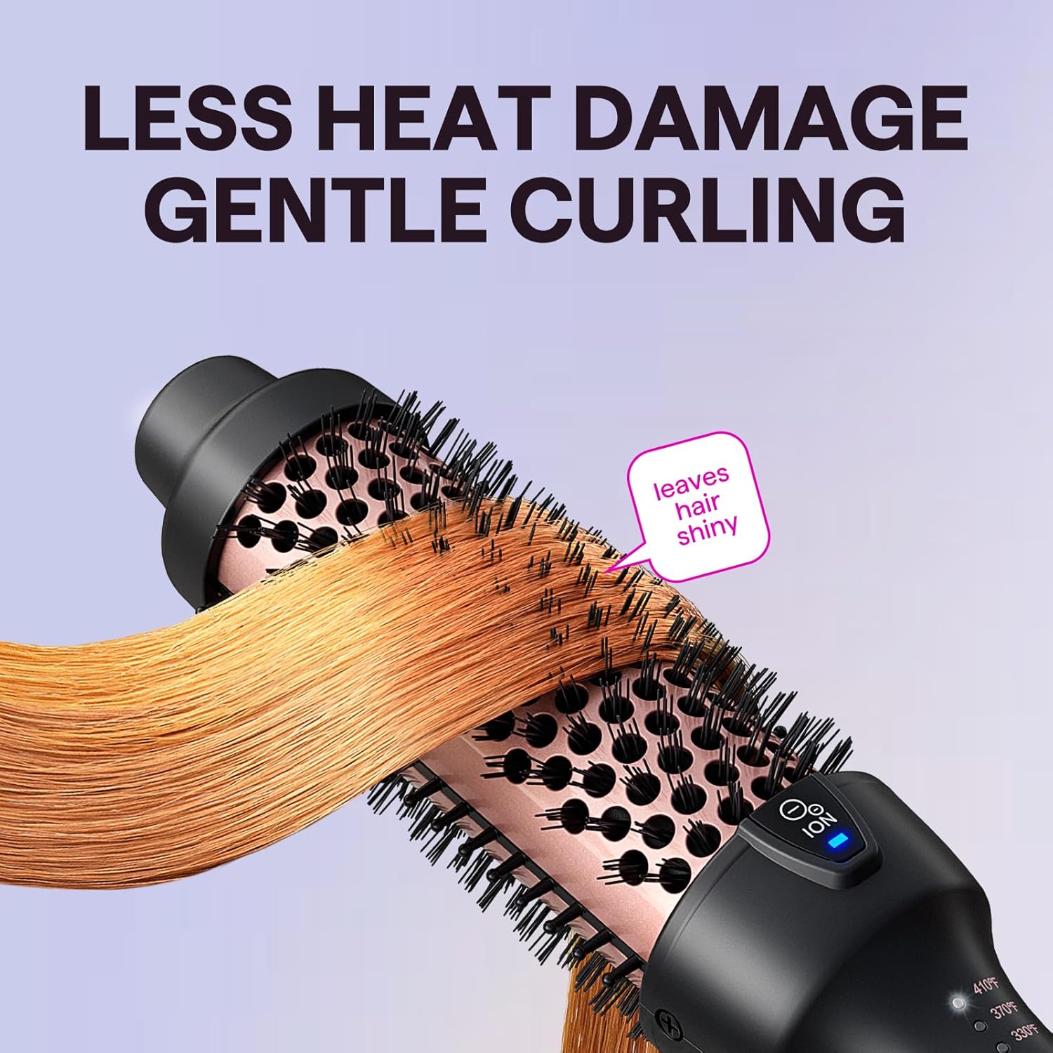 Wavytalk Thermal Brush Blowout Express 1.5" Ionic Heat Round Brush | Creates Smooth Shiny Blowout Look, Salon Blowouts, 3 Temp Settings Dual Voltage, Easy to Use Reduces Frizz, Rose Gold - Image 5