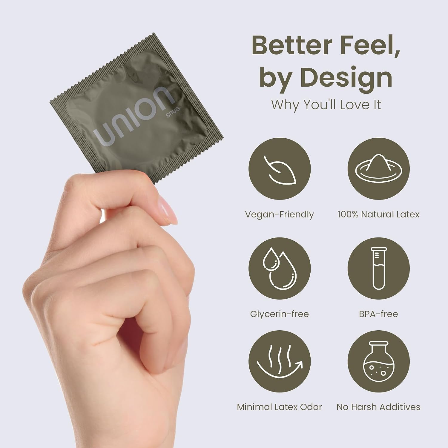 UNION SNUG Condoms - Ultra-Thin Natural Latex - Small Size 49mm, 12 Count | Fragrance-Free, Lightly Lubricated, Body-Friendly, Vegan Condoms, Extra Tight and Secure Fit for Comfort and Natural Feel - Image 2