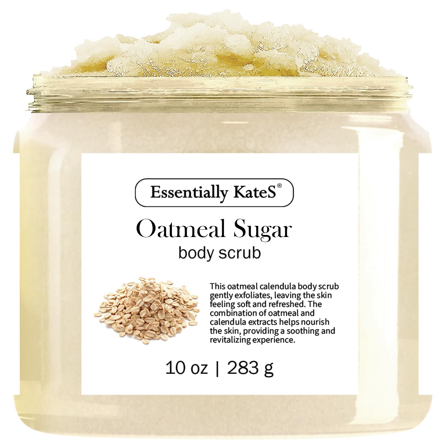 Oatmeal Sugar Body & Foot Scrub 10 oz - Very Gentle, and Perfect for Sensitive Skin, for a complete spa-like experience - Packaging color may vary.