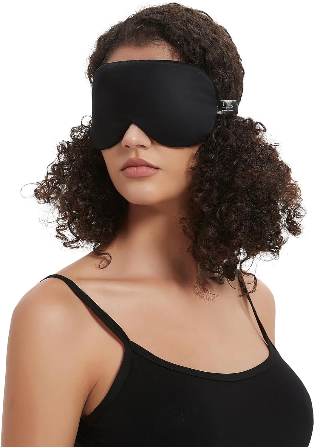 Alaska Bear Sleep Mask Silk Eye Cover with Shaped Pad, Machine Washable | Pressure-free Sleeping, Foam Insert, Upgrade Contour Over Conventional Flat Satin Eye Masks - Image 4